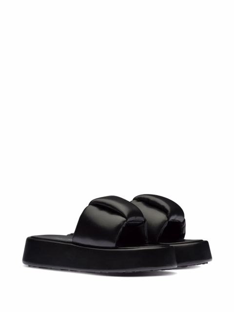 Miu Miu padded leather sandals - Black - zdjęcie produktu nr 2