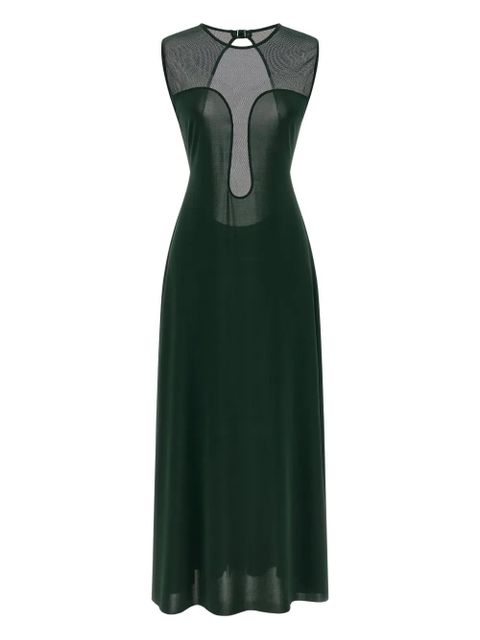ERES mesh insert scene maxi dress - Green - zdjęcie produktu nr 1
