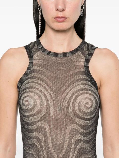 Jean Paul Gaultier Spiral mesh bodysuit - Black