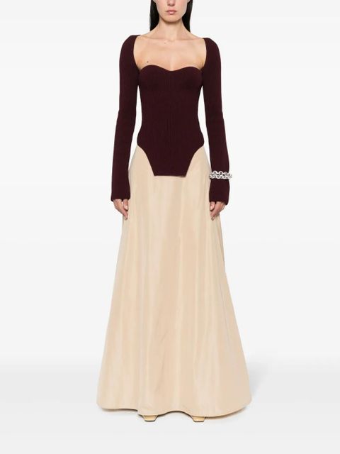 Jil Sander flared maxi skirt - Neutrals - zdjęcie produktu nr 2