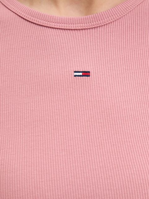 Tommy Jeans longsleeve damski kolor pomarańczowy DW0DW17387