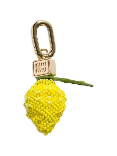 Miu Miu leather, beads, and metal micro trick - Yellow - zdjęcie produktu nr 1