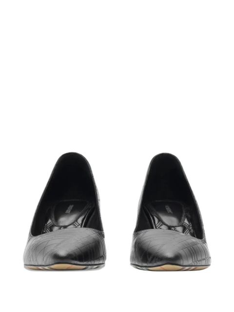 Burberry 55mm Dame pointed-toe check-embossed pumps - Black - zdjęcie produktu nr 2