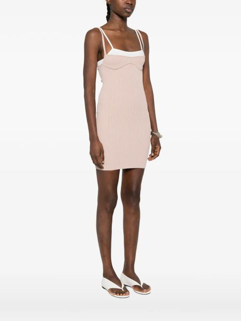Diesel ribbed mini dress - Neutrals