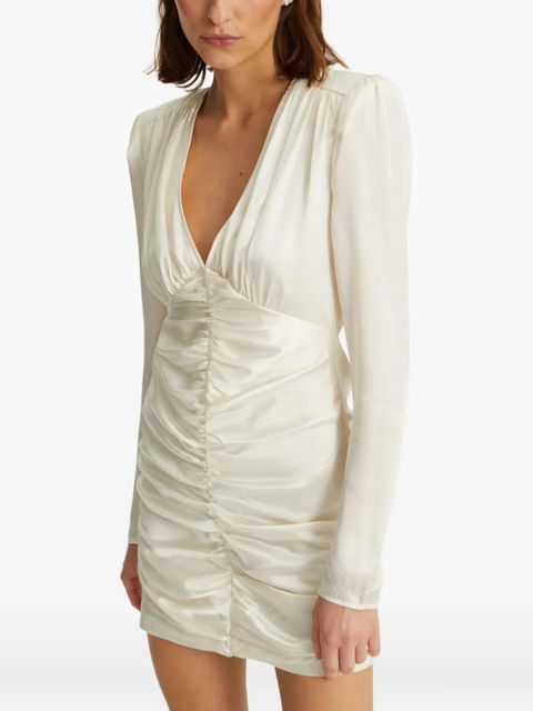 ROTATE BIRGER CHRISTENSEN gathered satin mini dress - Neutrals