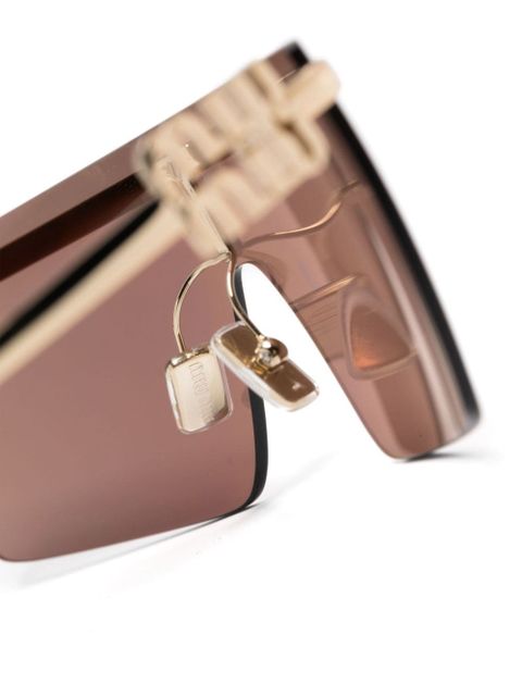 Miu Miu Eyewear shield-frame sunglasses - Gold - zdjęcie produktu nr 2