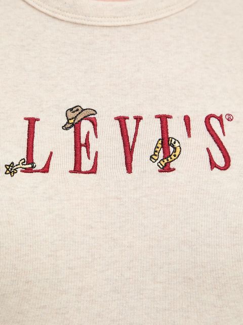 Levi's t-shirt damski kolor beżowy 003R2