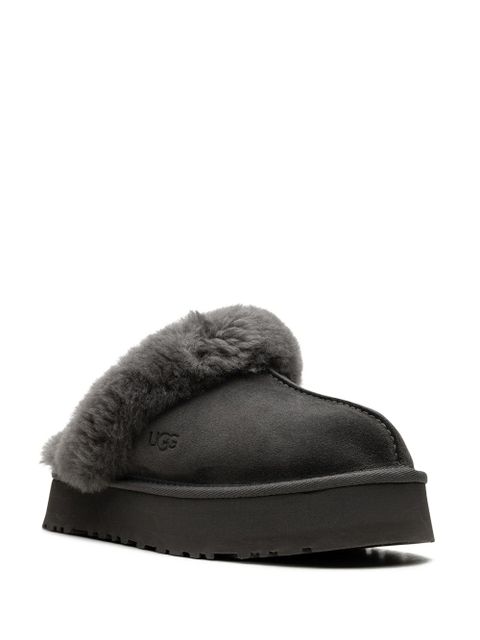UGG Disquette shearling platform slippers - Grey - zdjęcie produktu nr 2