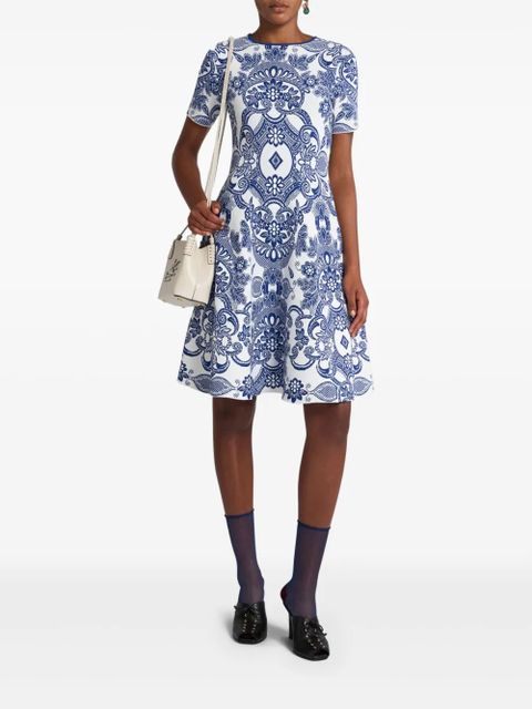 ETRO patterned-jacquard mini dress - Blue - zdjęcie produktu nr 2