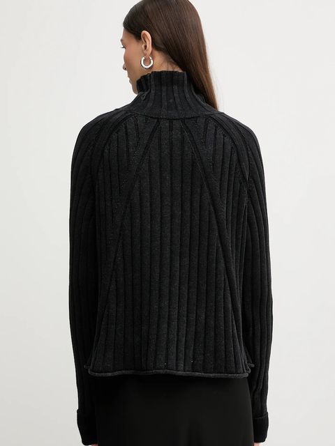 G-Star sweter bawełniany 0 damski kolor czarny z golfem D27172.D630