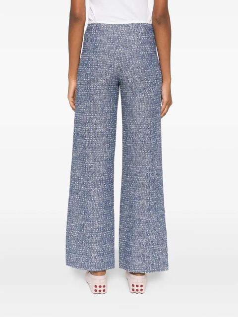 Maje zip-fastening tweed trousers - Blue