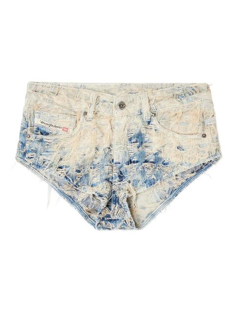 Diesel frayed denim shorts - Blue