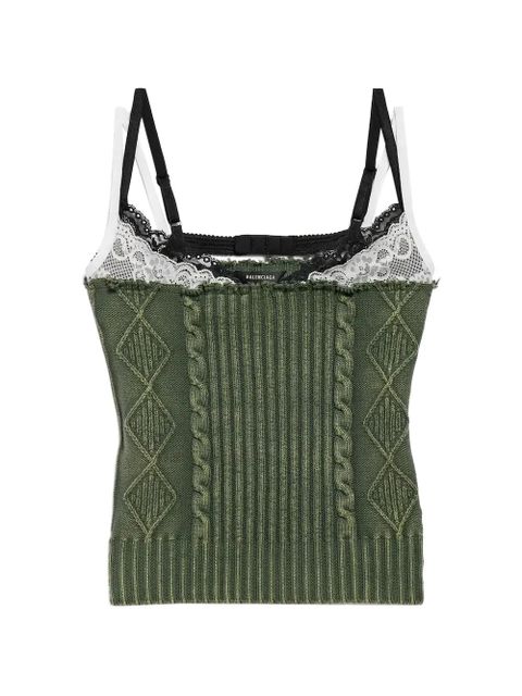 Balenciaga patched tank top - Green - zdjęcie produktu nr 1