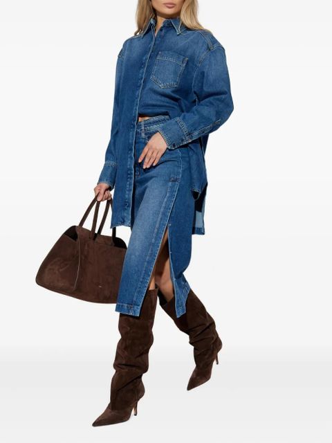 Sportmax belted denim skirt - Blue - zdjęcie produktu nr 2