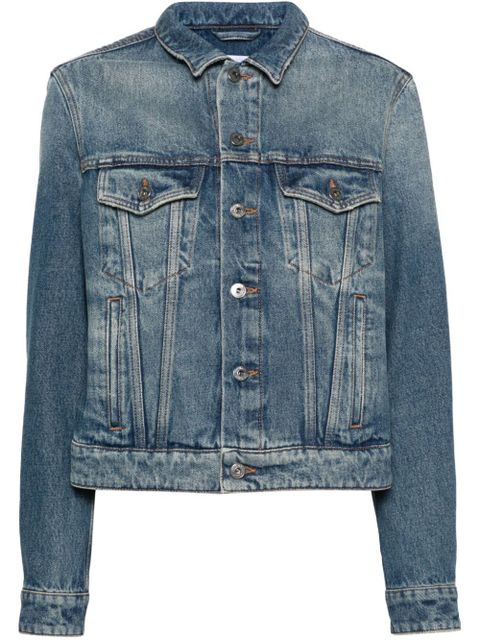 Off-White distressed denim jacket - Blue