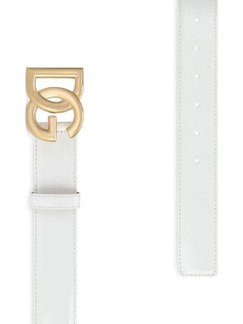 Dolce & Gabbana DG-logo leather belt - White - zdjęcie produktu nr 2