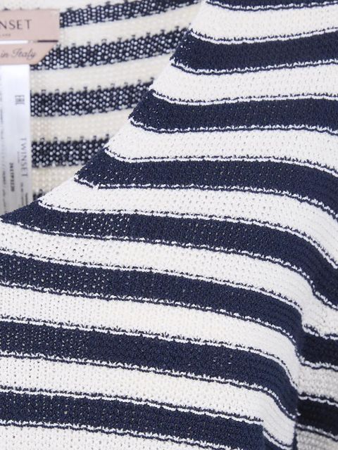 TWINSET striped V-neck knitwear - Blue