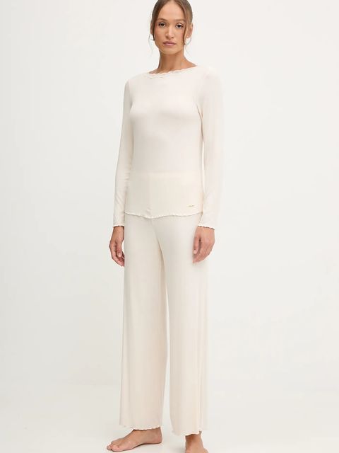 United Colors of Benetton piżama damska kolor beżowy 3P2Y3P03Y - zdjęcie produktu nr 1