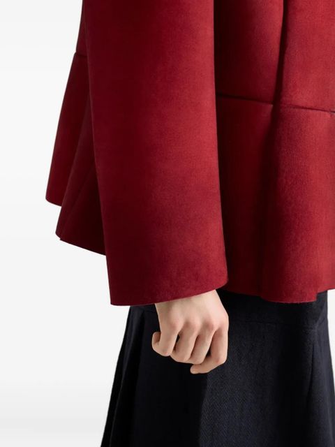 Prada bow-detail buttoned jacket - Red