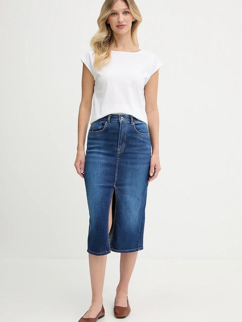 Pepe Jeans t-shirt bawełniany damski kolor biały odkryte plecy PL506117 - zdjęcie produktu nr 2