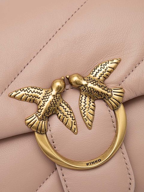 Pinko torebka skórzana kolor różowy 100038.A0F2