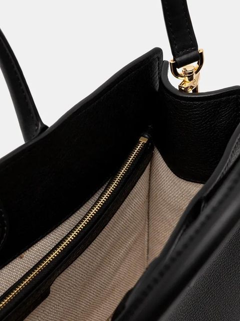 MICHAEL Michael Kors torebka skórzana kolor czarny 30F4GETS2L