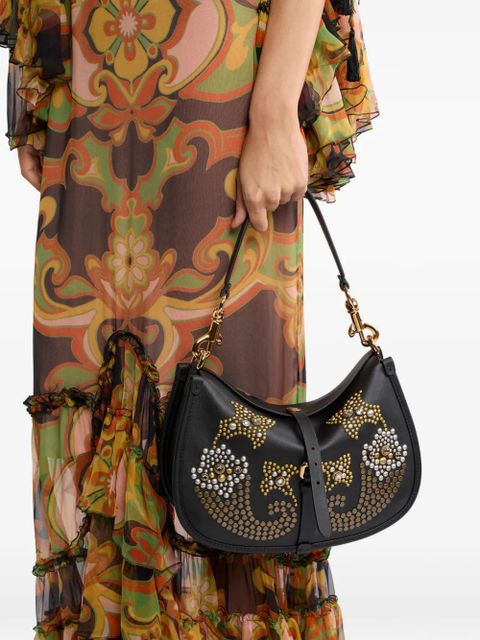 ETRO medium Pony studded leather shoulder bag - Black - zdjęcie produktu nr 2