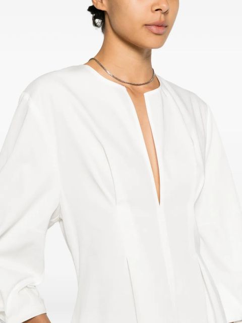 TOTEME balloon-sleeves mini dress - White