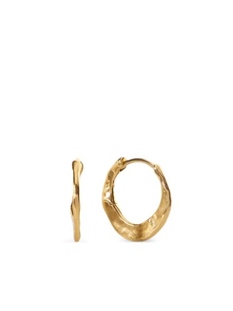 Monica Vinader Capri hammered huggie earrings - Gold