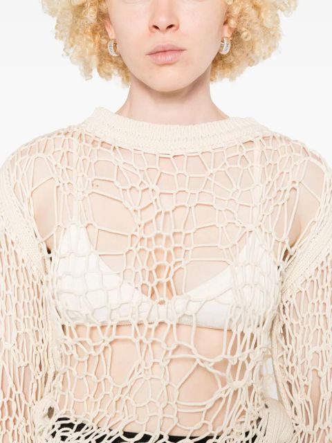 MM6 Maison Margiela cotton-blend sweater - Neutrals