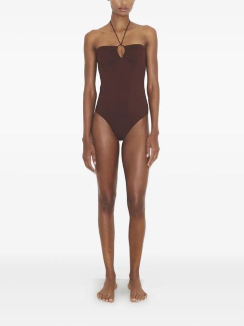 Tory Burch halterneck swimsuit - Brown - zdjęcie produktu nr 2