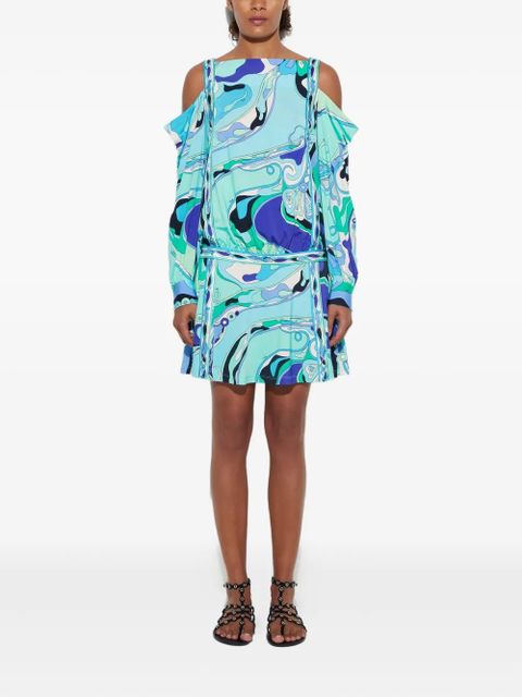 PUCCI shoulder-cut print dress - Blue - zdjęcie produktu nr 2