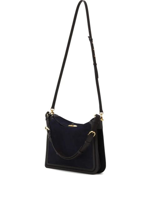 Lanvin Sac Compagnon suede shoulder bag - Blue - zdjęcie produktu nr 1