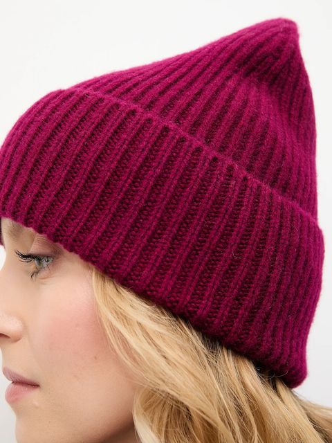 Answear.LAB czapka wełniana kolor fioletowy - zdjęcie produktu nr 1