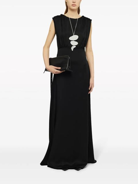 Jil Sander gathered sleeveless gown - Black - zdjęcie produktu nr 2