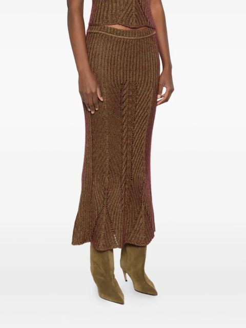 Vivienne Westwood ribbed knit skirt - Gold