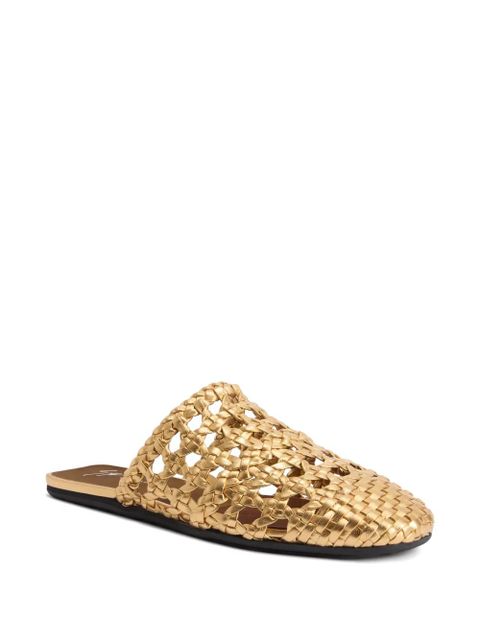 Giuseppe Zanotti woven cage slippers - Gold - zdjęcie produktu nr 2