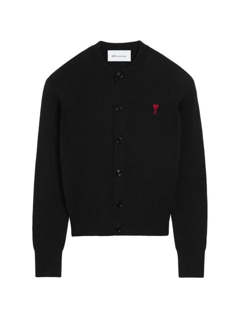 AMI Paris Ami De Coeur wool cardigan - Black - zdjęcie produktu nr 1