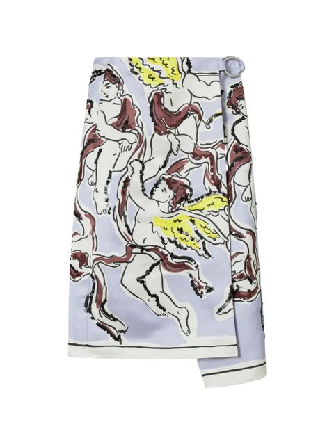 Tory Burch printed satin skirt - Blue - zdjęcie produktu nr 1