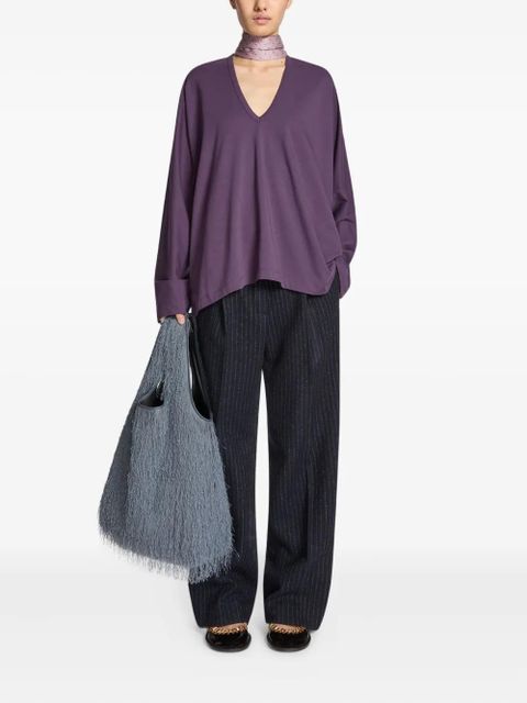 DRIES VAN NOTEN fringed tote bag - Grey - zdjęcie produktu nr 2