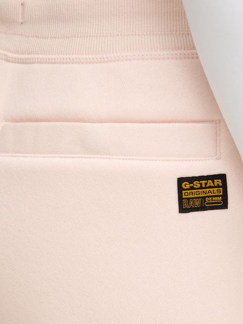 G-Star spodnie dresowe Premium core 2.0 damskie kolor różowy gładkie D21320-C235-H390