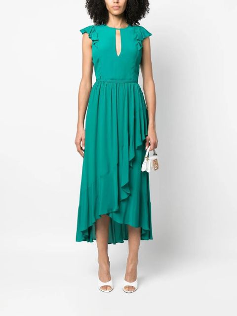 TWINSET ruffled asymmetric midi dress - Green - zdjęcie produktu nr 2