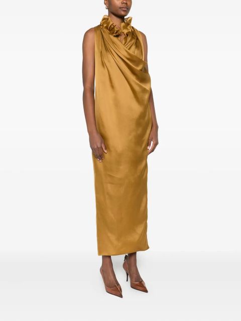 KHAITE draped maxi dress - Yellow