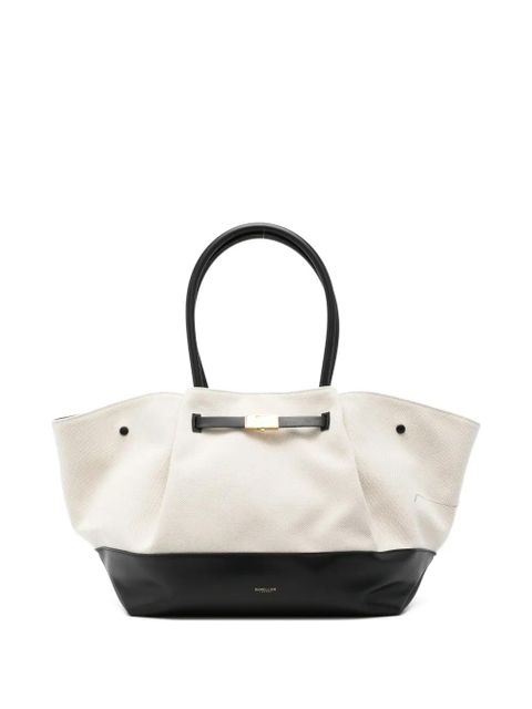 DeMellier New York canvas leather tote bag - Neutrals - zdjęcie produktu nr 1