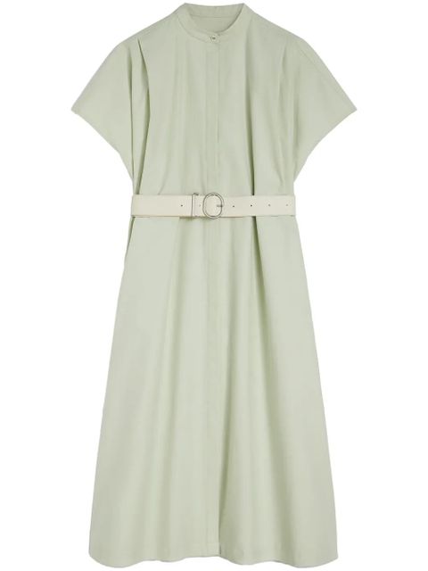 Jil Sander belted midi dress - Green - zdjęcie produktu nr 1