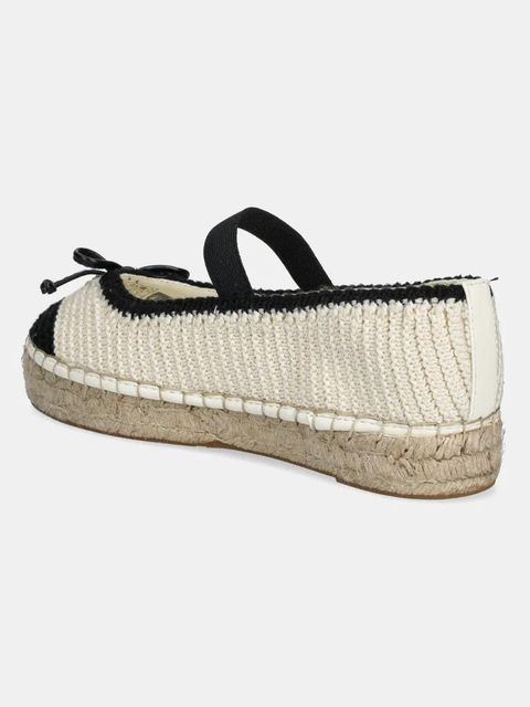 Guess espadryle JONEAL kolor czarny na platformie FLJJON FAB02