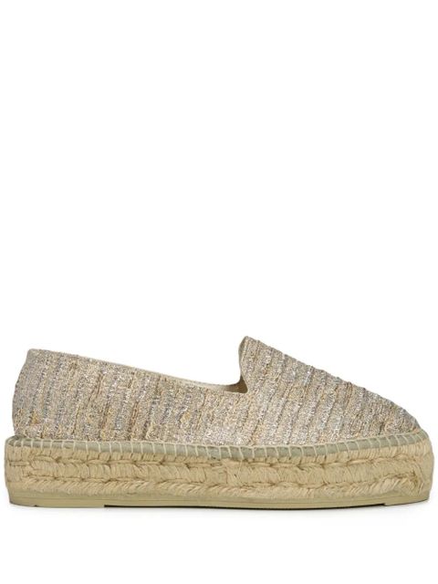 Manebi cotton flat espadrilles - Gold - zdjęcie produktu nr 1