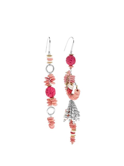 ISABEL MARANT Lyna beaded drop earrings - Silver - zdjęcie produktu nr 1