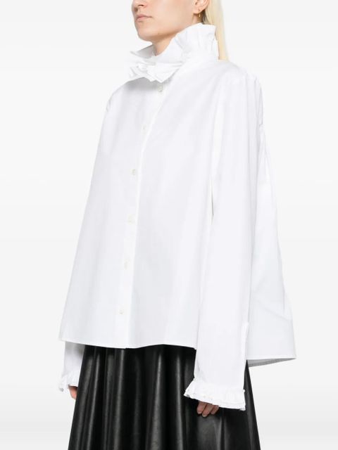 Jil Sander ruffled shirt - White