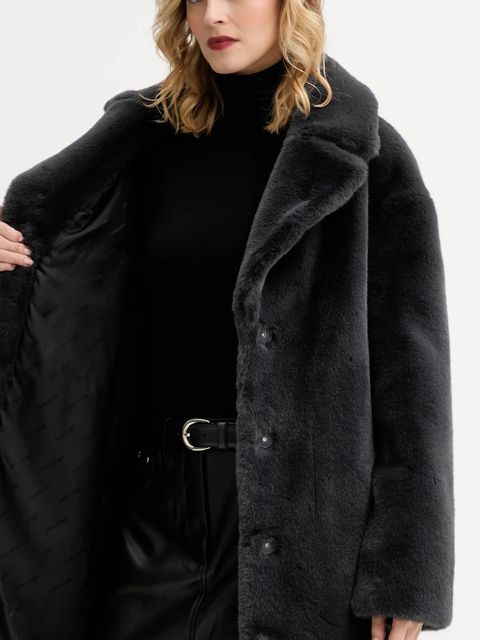 Stand Studio płaszcz Camille Cocoon Coat damski kolor szary przejściowy oversize 61137-9070